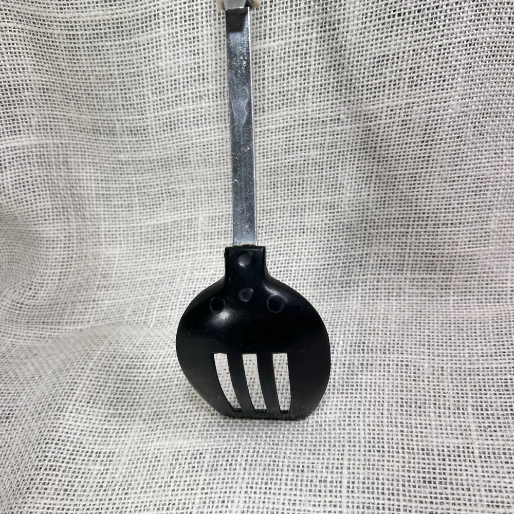 EKCO USA Slotted Spoon‎ Floral Handle Multilingual 